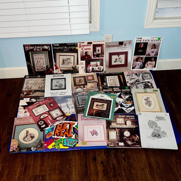 Various Counted Cross Stitch Patterns + Fabric, Embroidery Hoop, Booklets Etc. - Picture 3 of 16